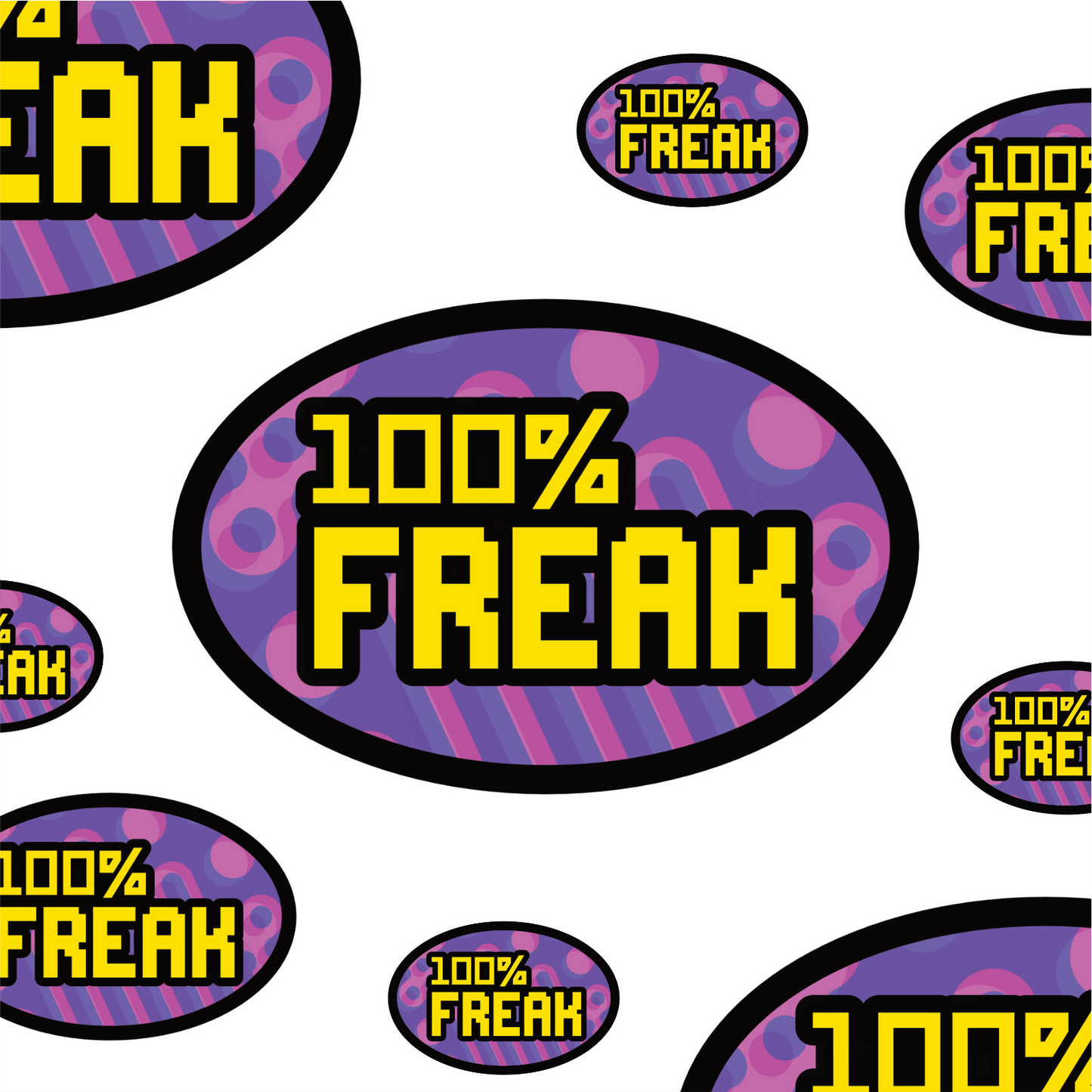 100% freak sticker