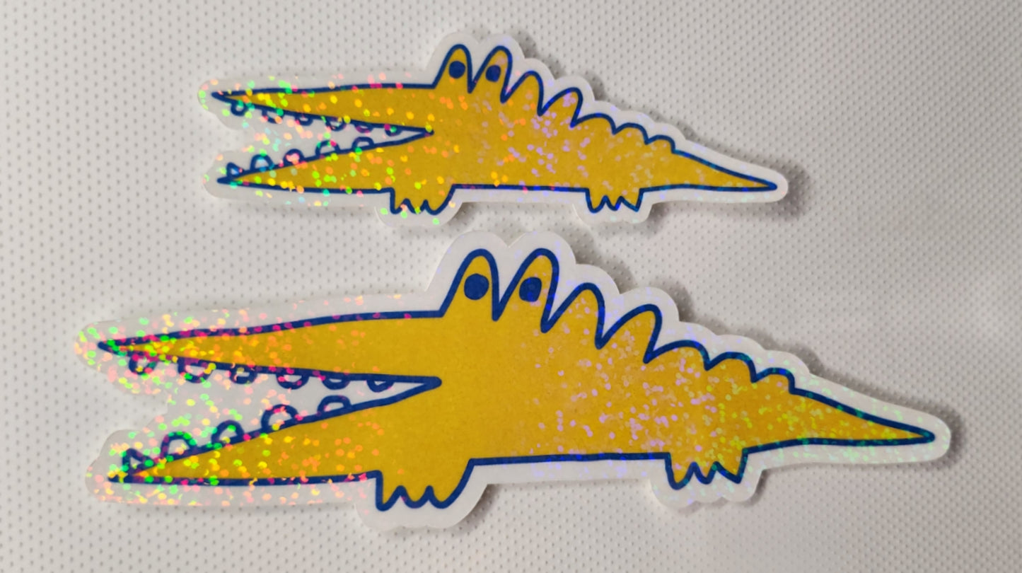 Yellow Huge Problems sticker - Sparkle Starbase