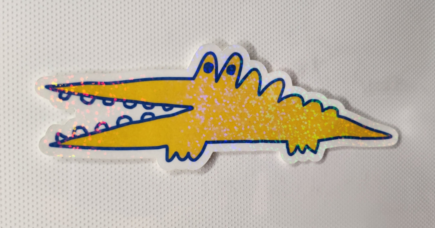 Yellow Huge Problems sticker - Sparkle Starbase