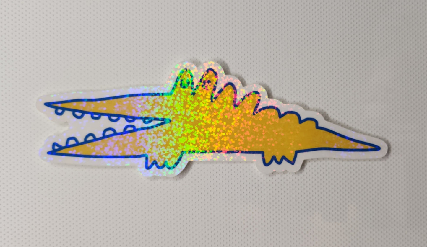 Yellow Huge Problems sticker - Sparkle Starbase