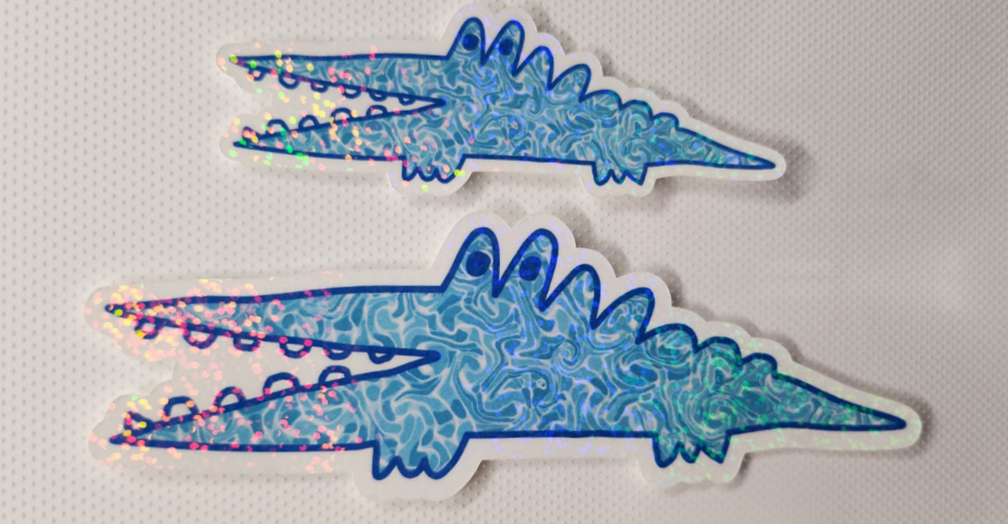 Blue Swirl Huge Problems sticker - Sparkle Starbase