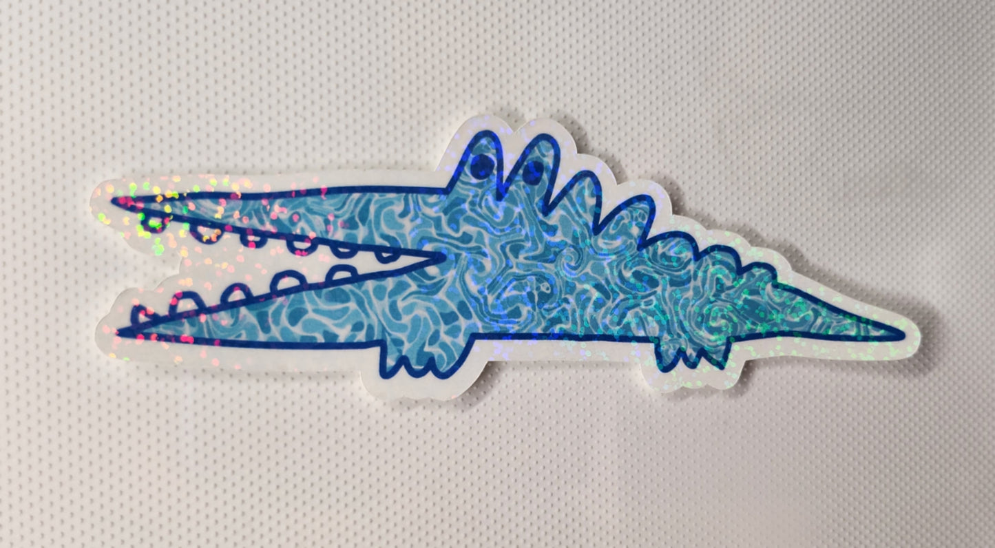 Blue Swirl Huge Problems sticker - Sparkle Starbase