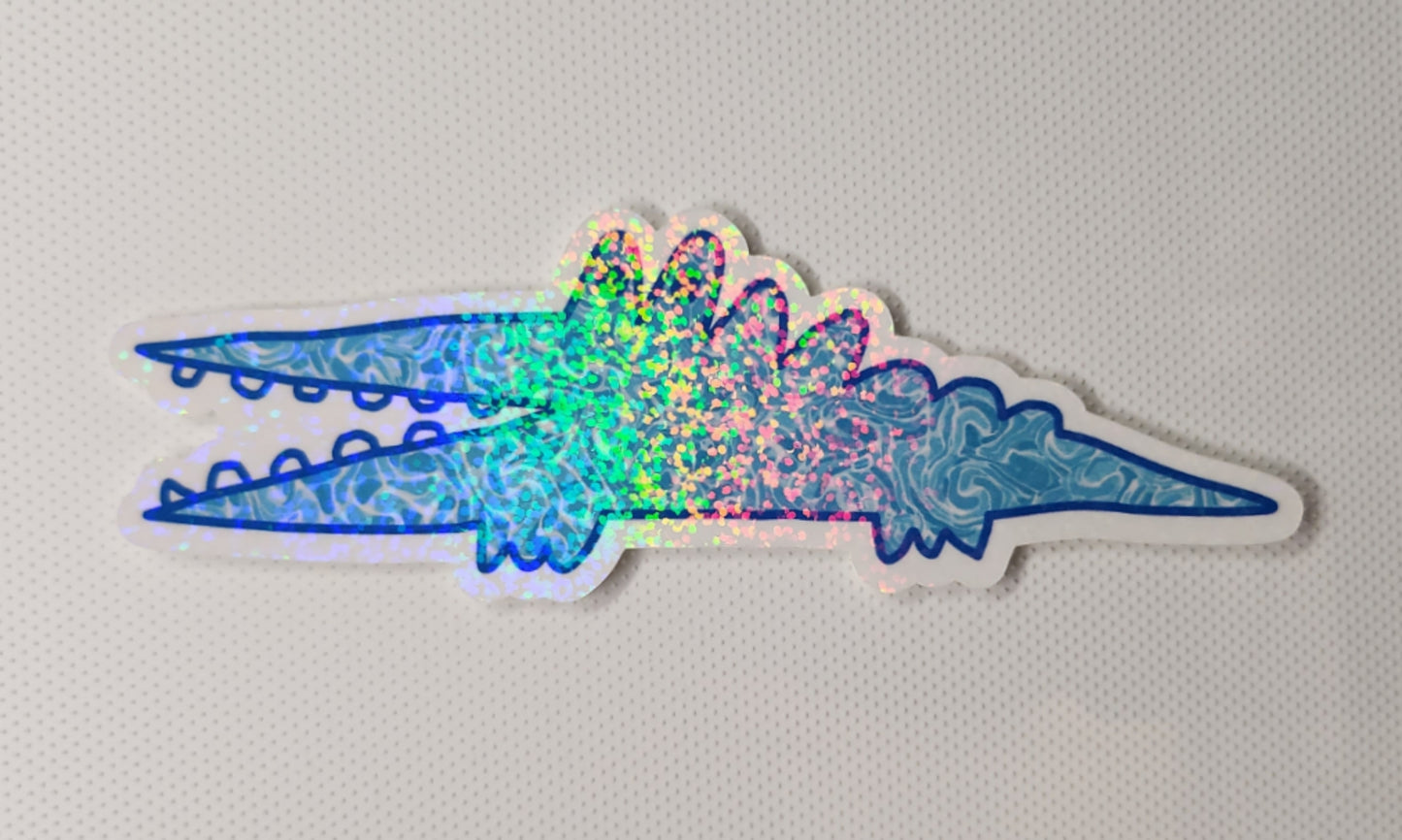 Blue Swirl Huge Problems sticker - Sparkle Starbase