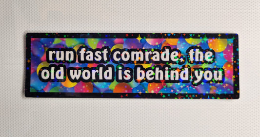Run fast comrade sticker - Sparkle Starbase