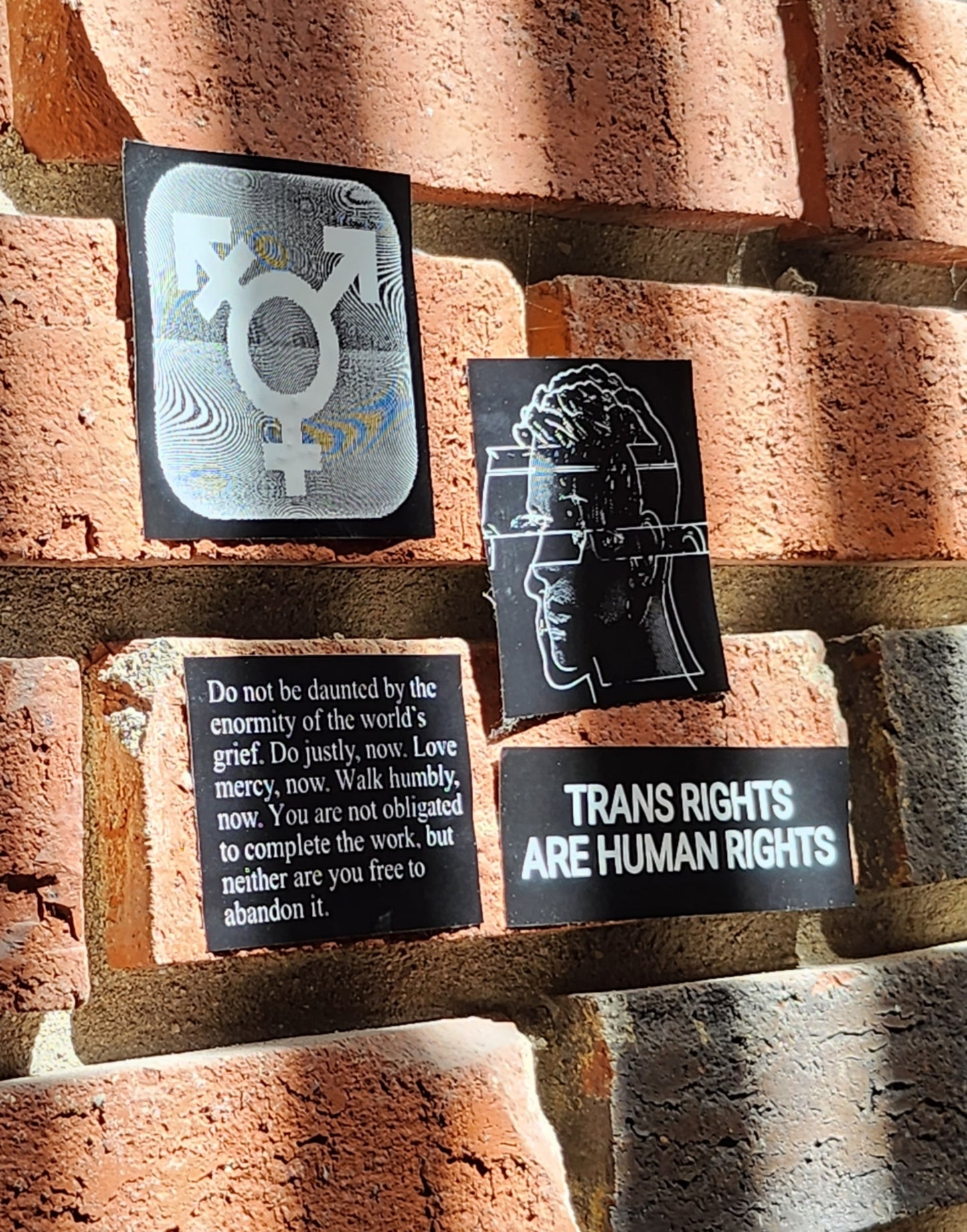 Trans Rights are Human Rights Sticker - Sparkle Starbase