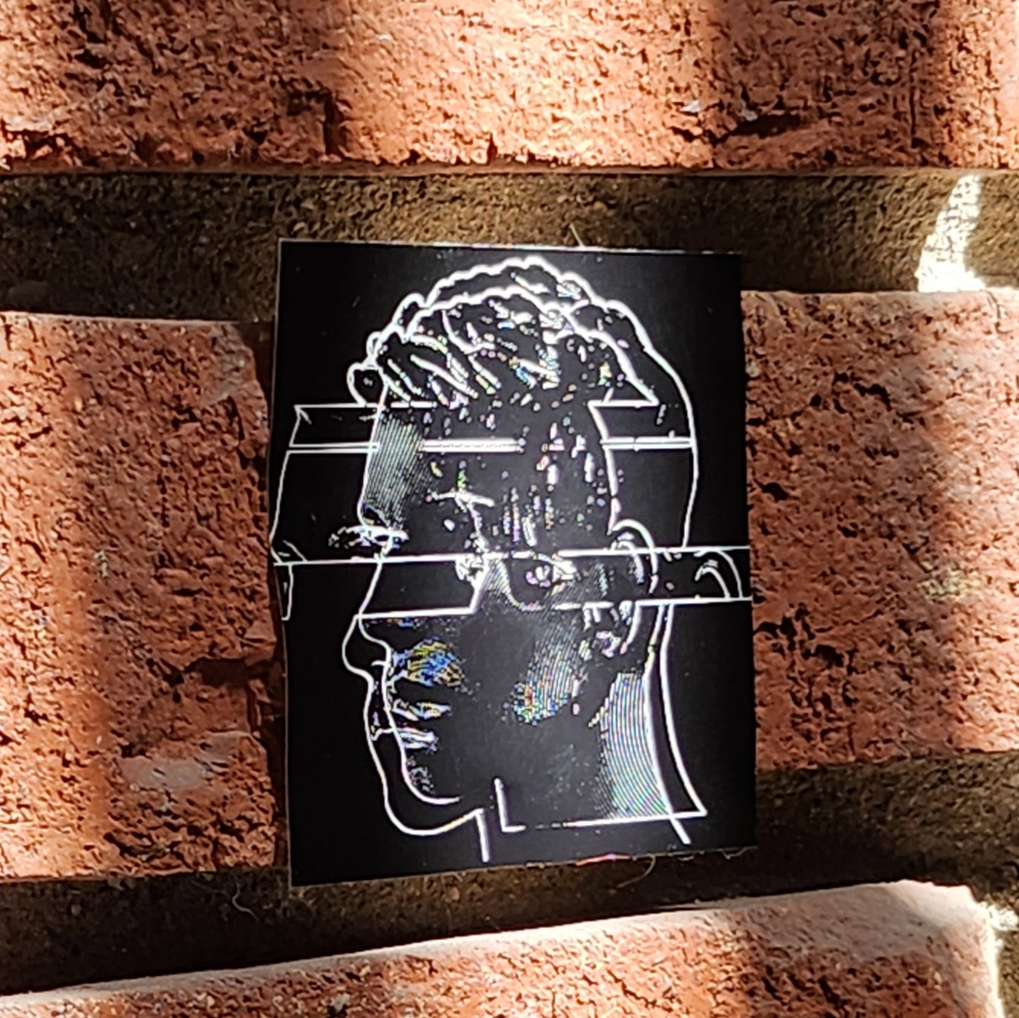 Glitch Androgyny Sticker - Sparkle Starbase
