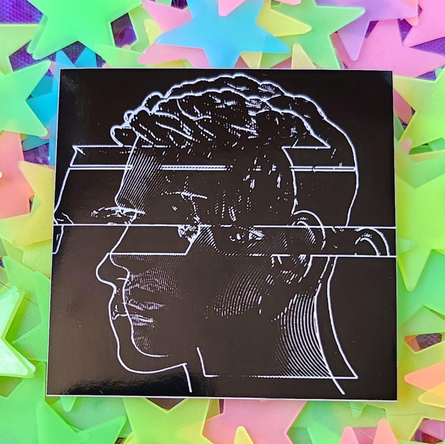 Glitch Androgyny Sticker - Sparkle Starbase
