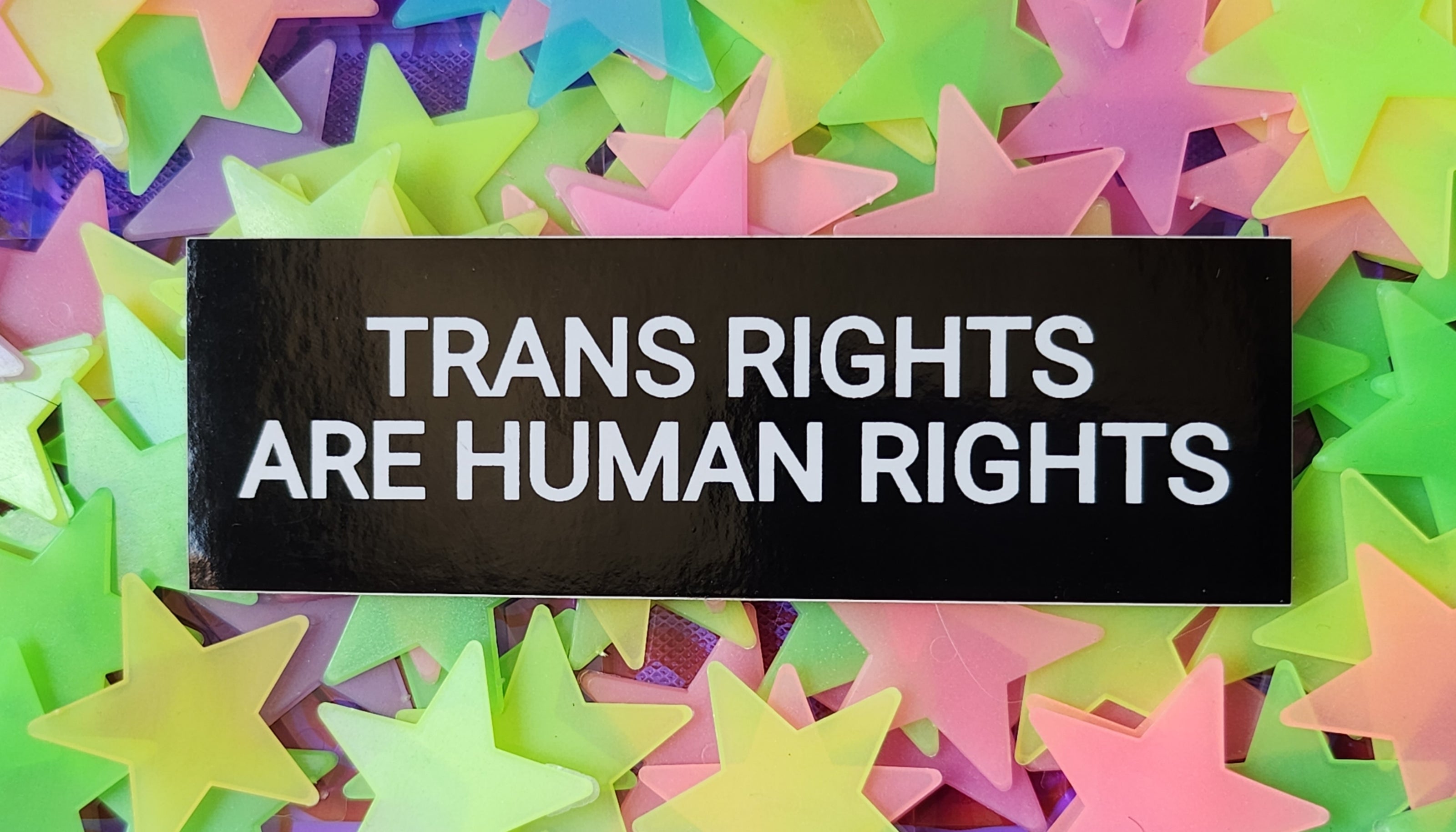 Trans Rights are Human Rights Sticker - Sparkle Starbase